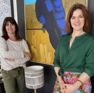 Stephanie Day (right) with artist Anna Blatman.
